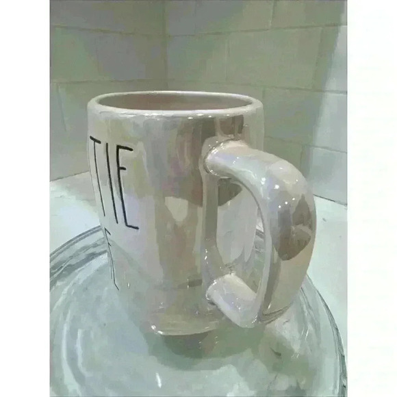 Rae Dunn Valentines Day CUTIE PIE Mug Iridescent Ceramic w/ Black by Magenta - Picture 2 of 10